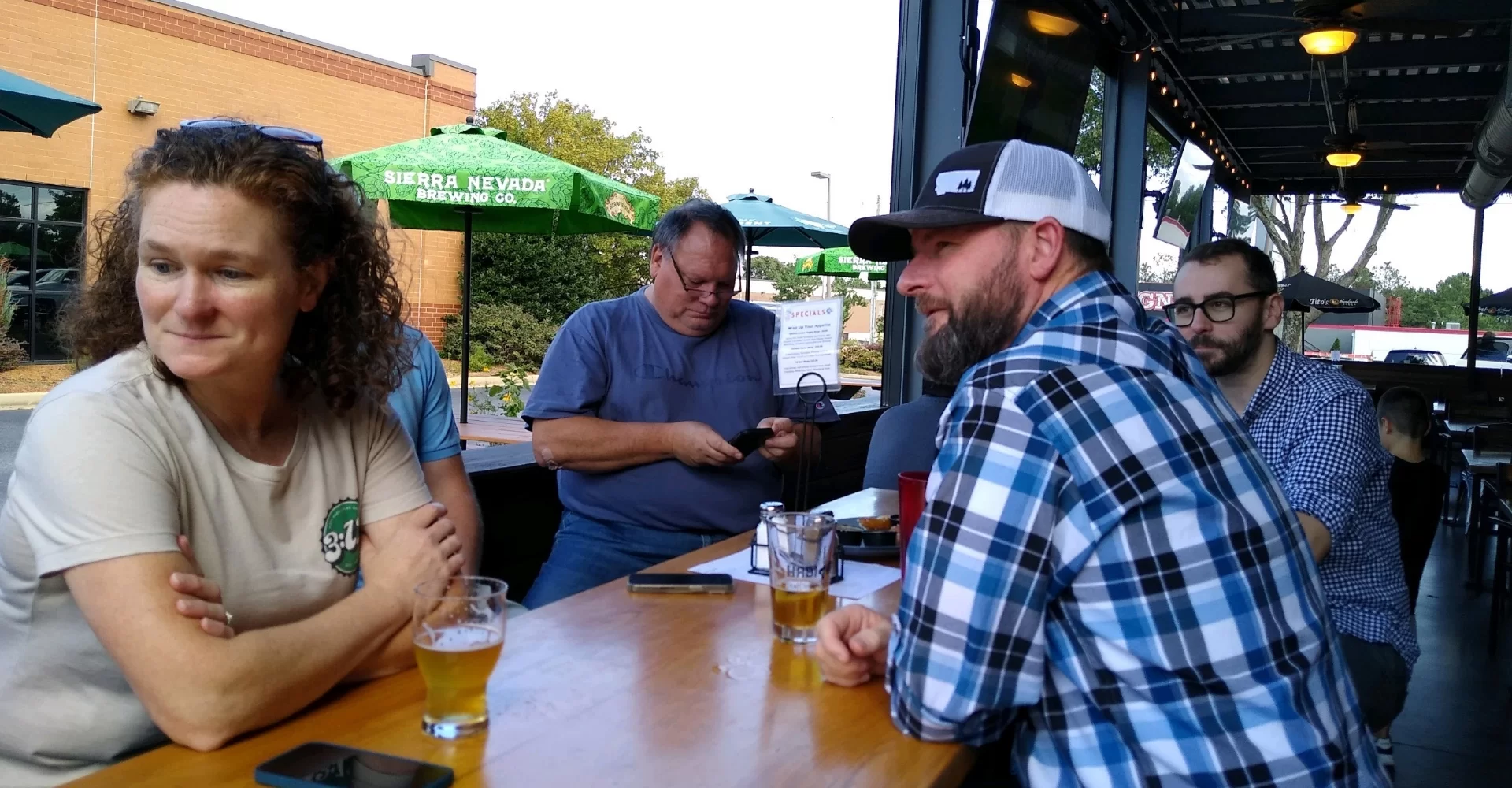 HRP employees at a picnic table