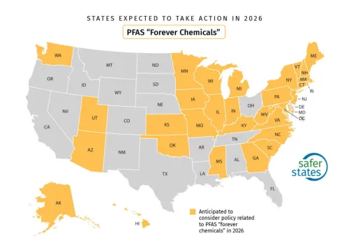 PFAS &ldquo;Forever Chemicals&rdquo; Policies Lead in 2026