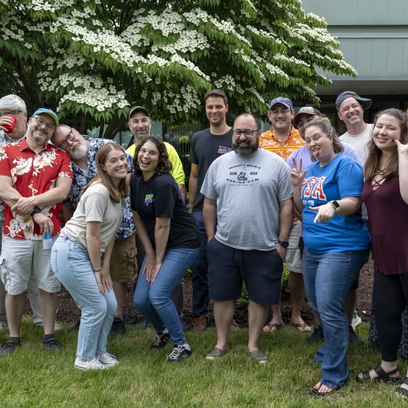 HRP employees on a trip to the farm