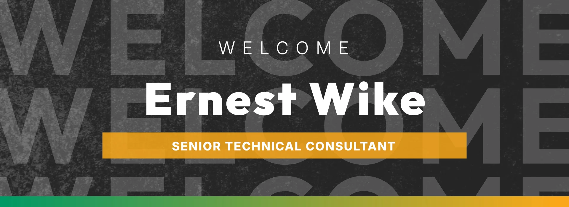 welcome banner for rob w