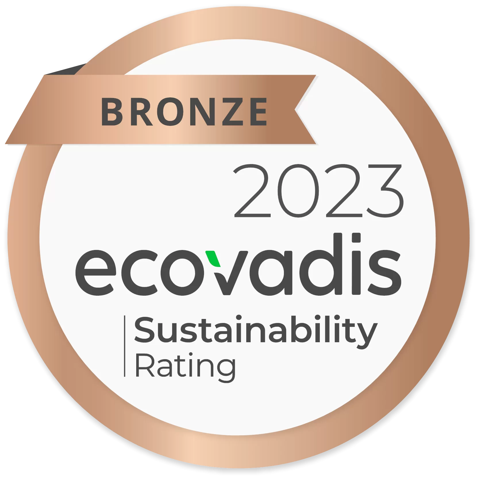 2023 bronze ecovadis sustainability rating bage