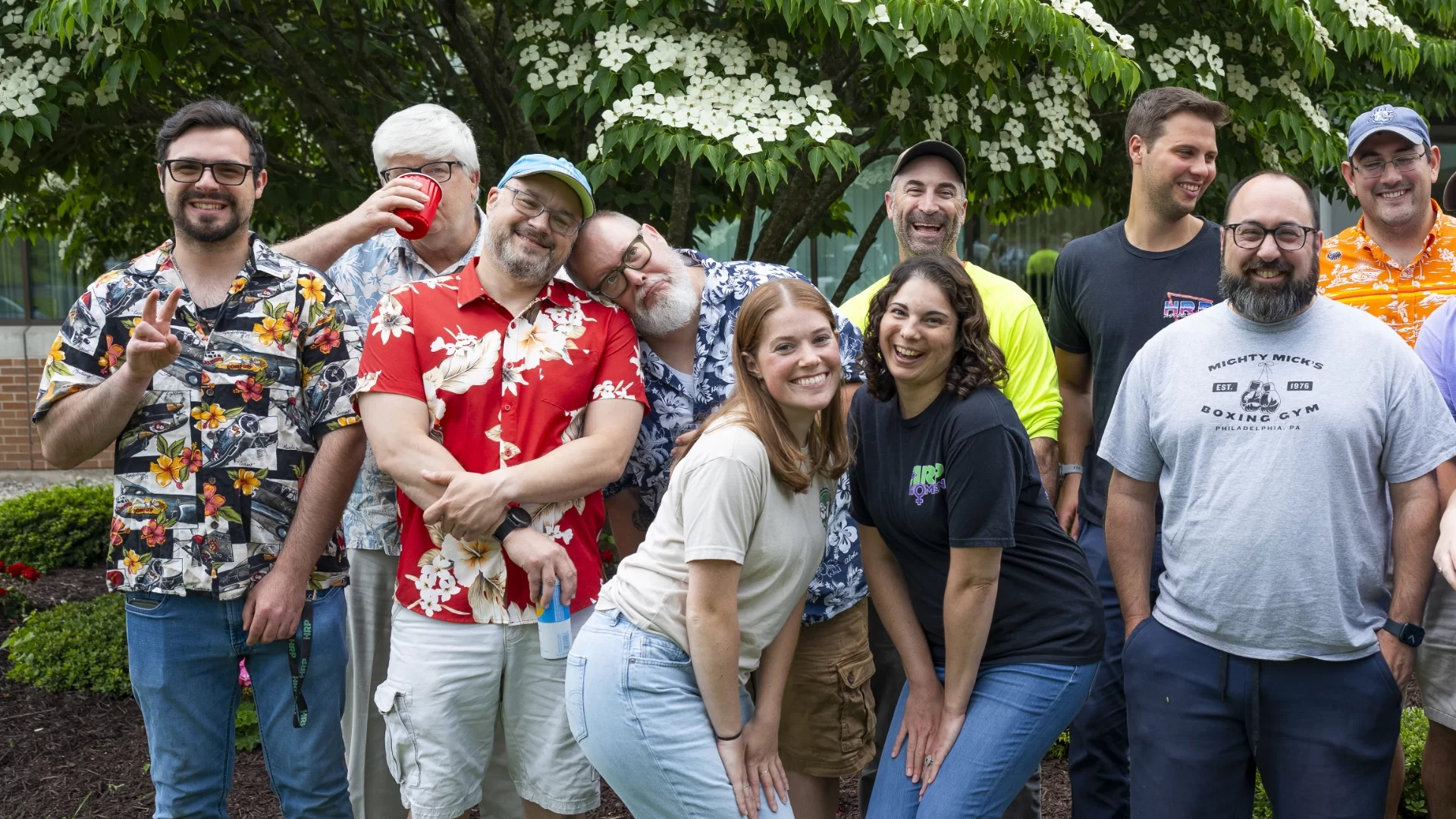 group of HRP employees smiling on a trip