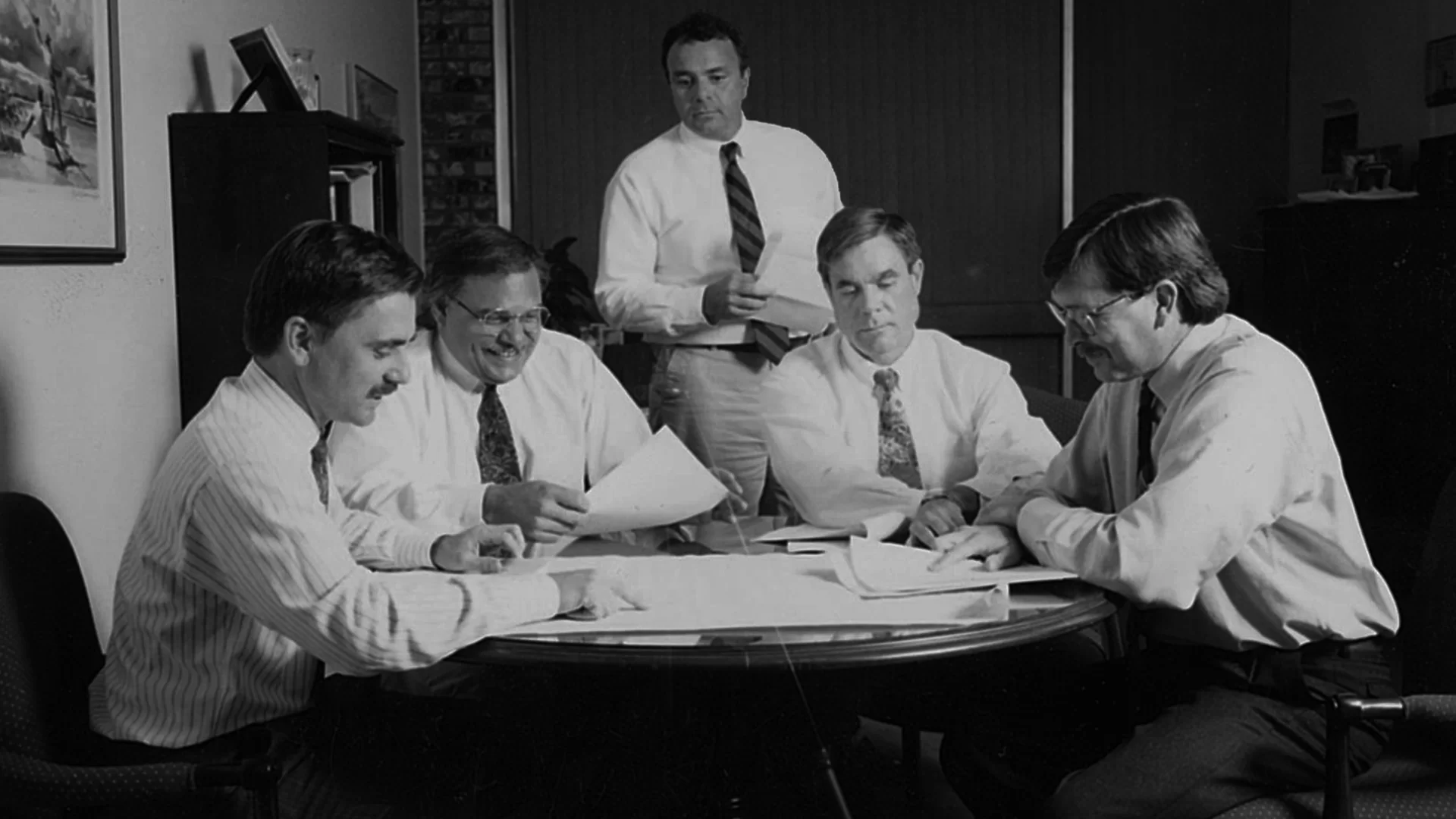 group of HRP founders sitting around a table